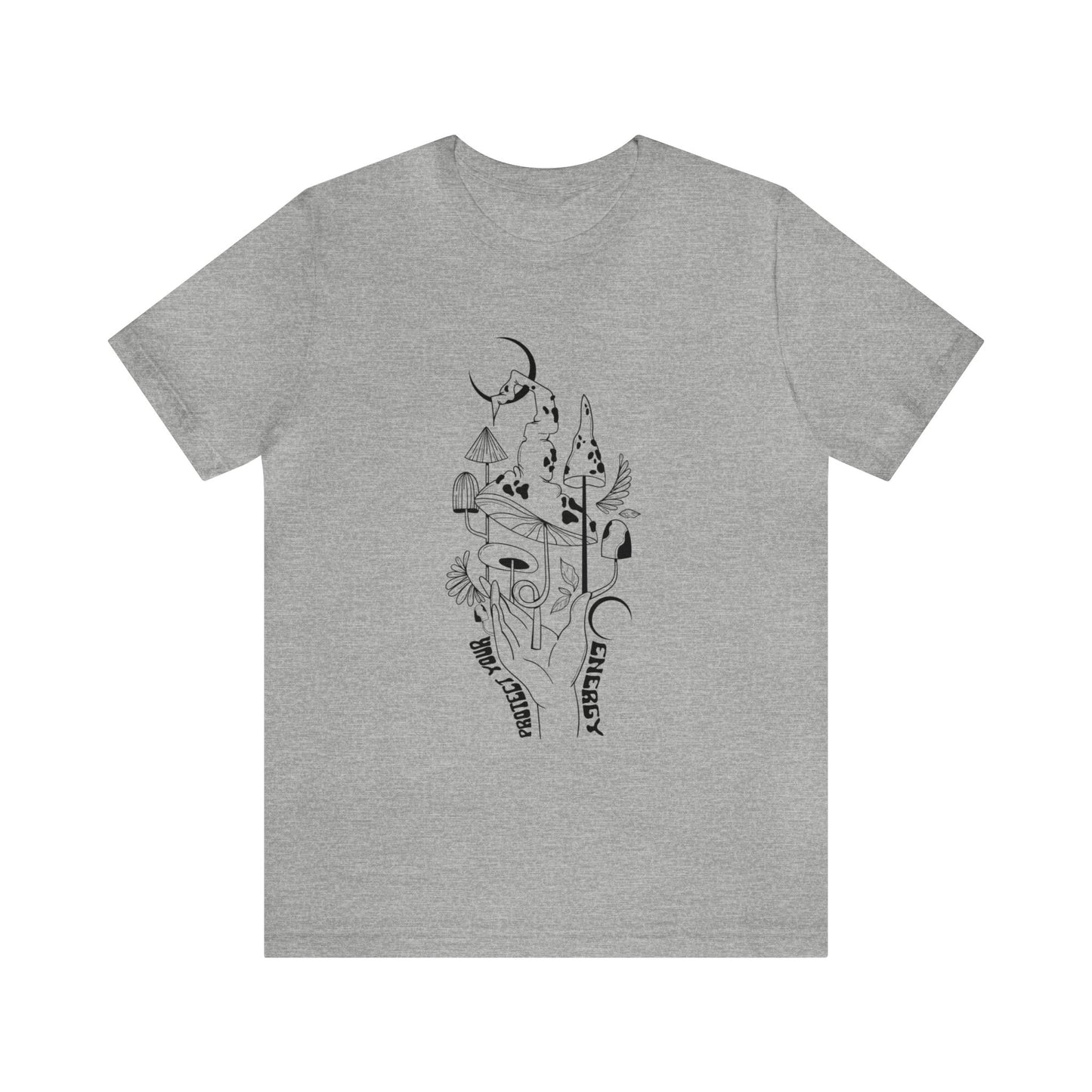 Protect Your Energy Mushroom Hand Unisex Tee