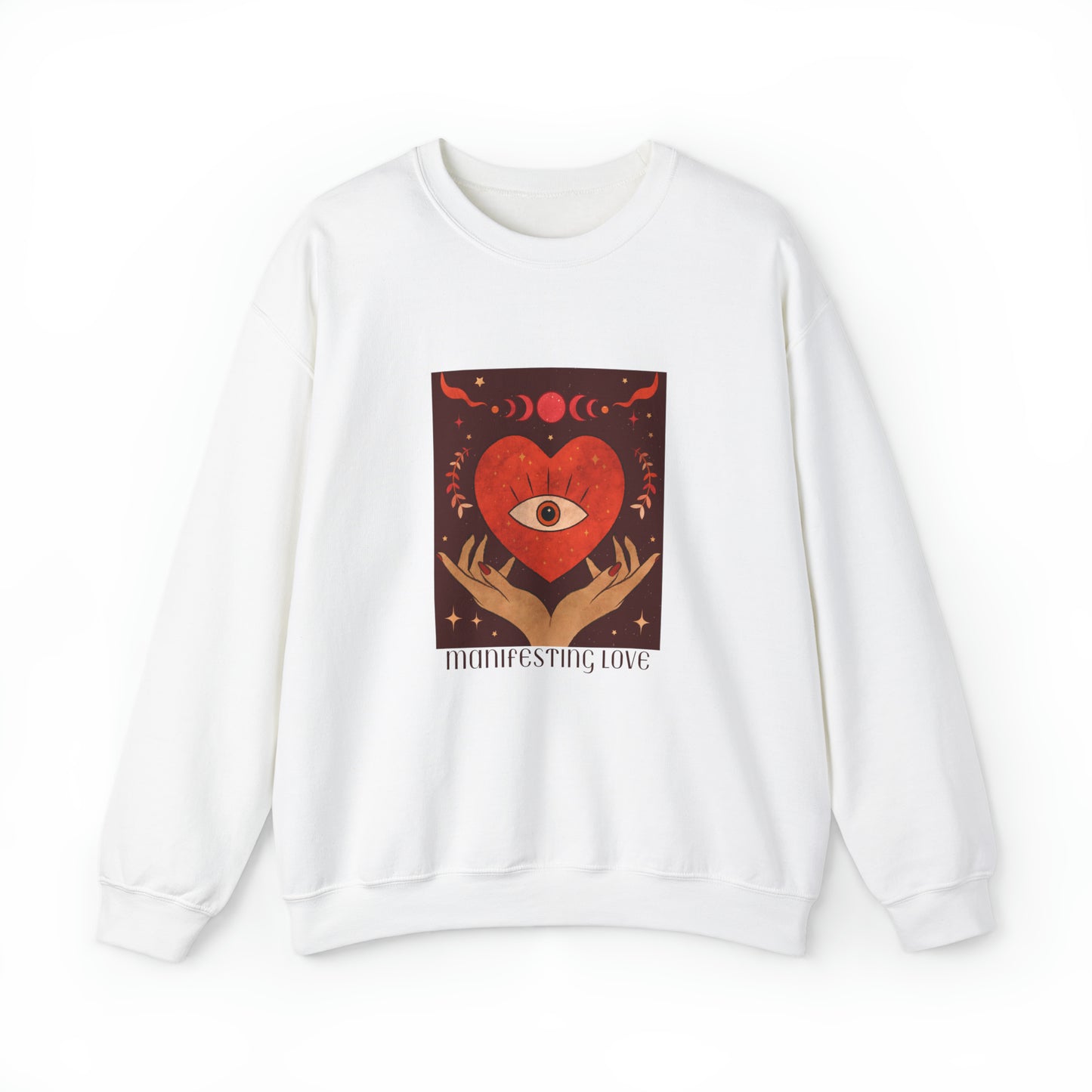 Manifesting Love Trippy Hands Crewneck