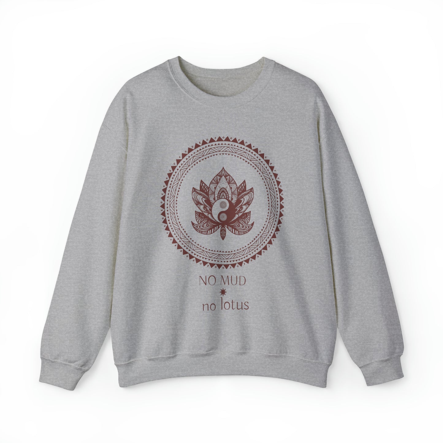 No Mud, No Lotus Mandala Crewneck Sweater