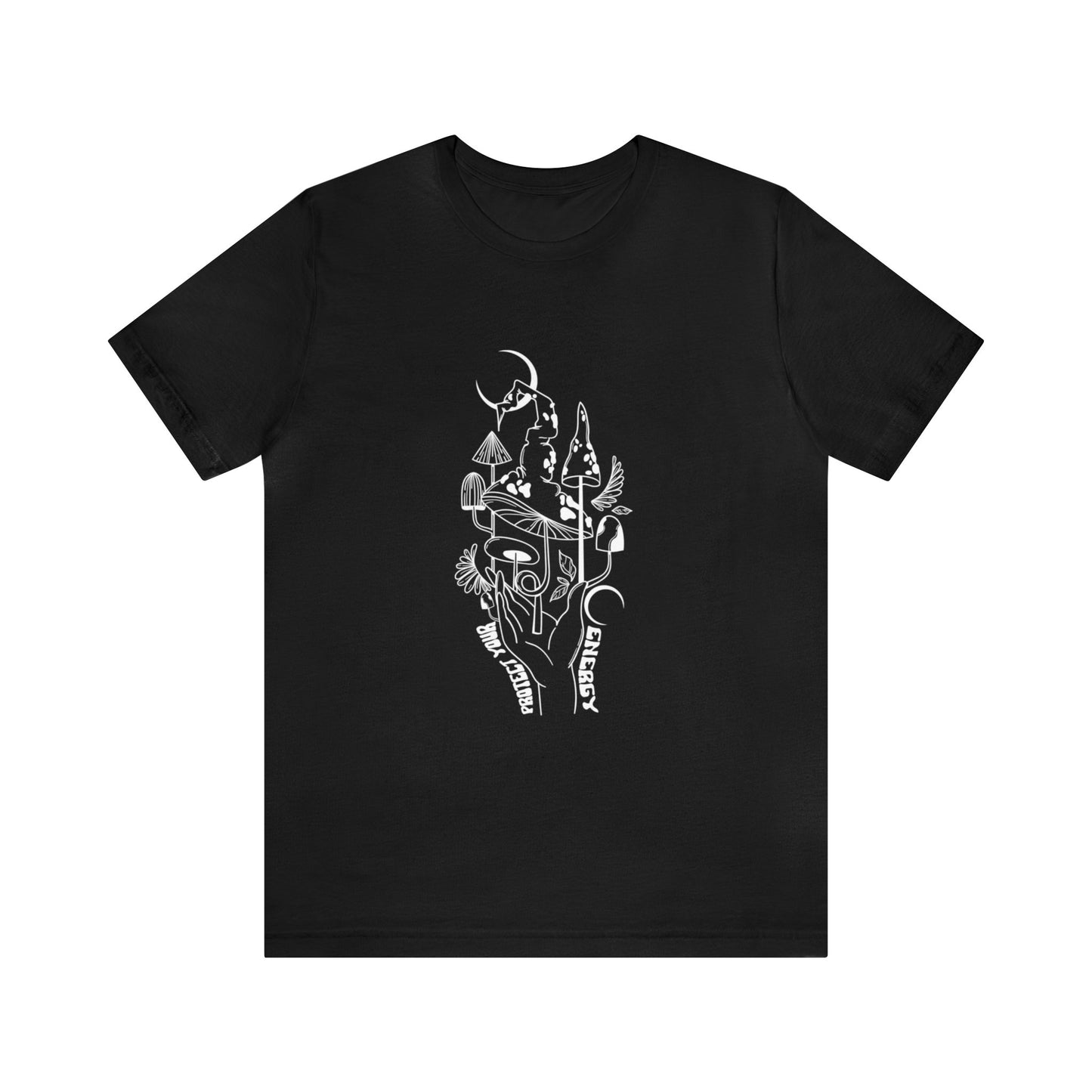 Protect Your Energy Mushroom Hand Unisex Tee