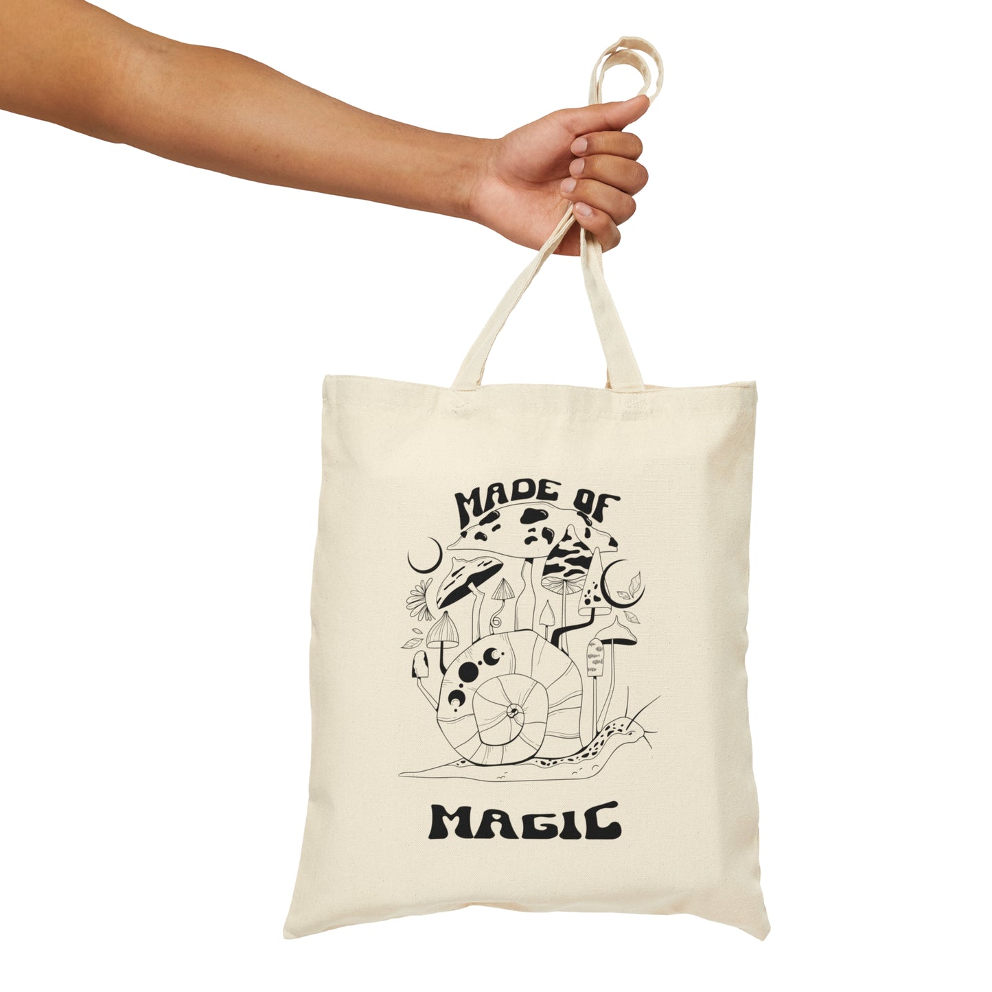 Made of Magic Mushroom Snail Tote Bag