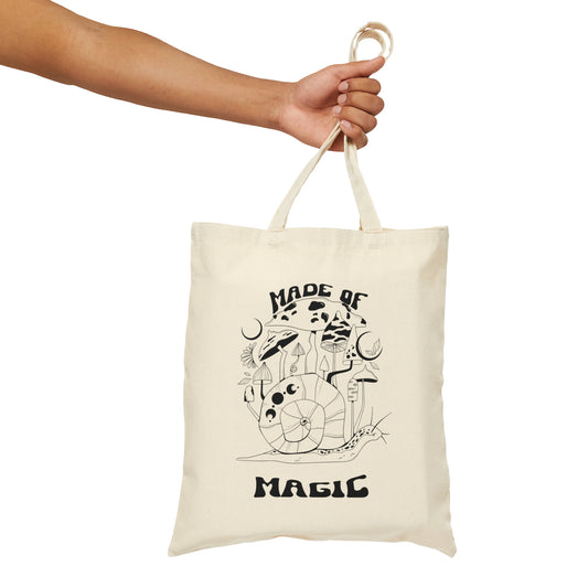 Made of Magic Mushroom Snail Tote Bag