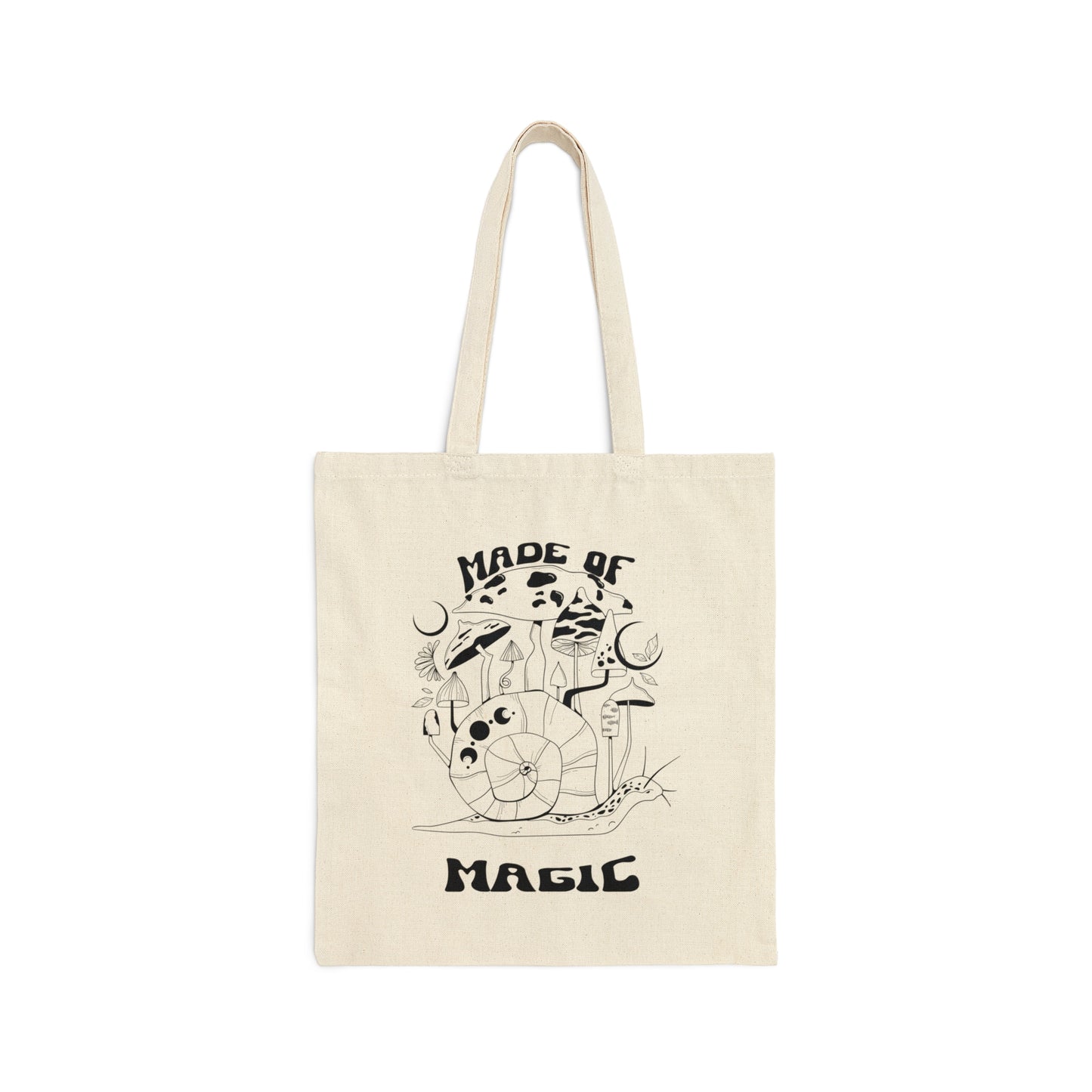 Made of Magic Mushroom Snail Tote Bag